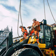 Europas erster Volvo L120 Electric im Tunneleinsatz