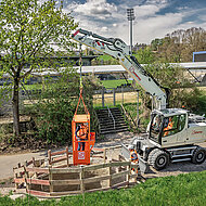 Personenkorbbetrieb bei Rohrvortriebsarbeiten