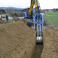 Effiziente Grabenfräse mit starken Leistungsdaten