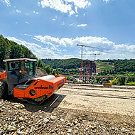 Walzenzüge am Bau der Hochbrücke Horb beteiligt 