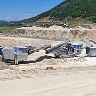 Anlagenzug bewährt sich im Kalkstein in Griechenland