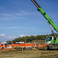 Raupenteleskopkran beweist sich als Allrounder im Pipe­linebau