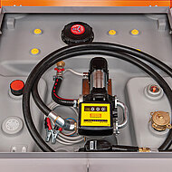 Mobiler Dieseltank mit Stahlhülle und PE-Einsatz