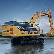Mittelgroßer Konzept-Bagger mit Wasserstoff-Brennstoffzelle angekündigt