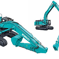 Mit 50-t-Kettenbagger in Paris