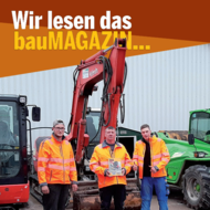 Walter Schreck (Mitte) mit seinen Söhnen Peter (li.) und Simon, Inhaber Baumaschinen Mietpark Walter Schreck, Aichstetten (Baden Württemberg) 