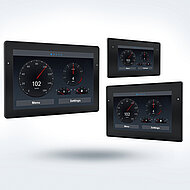 Displays in drei Größen für mobile Anwendungen