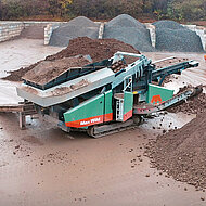 Maximalertrag aus Bauschutt mittels mobiler Siebtechnik