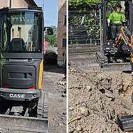 Minibagger ganz groß im Erd- und GaLaBau