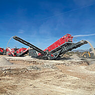 Prallbrecher und Siebanlage im Messegepäck