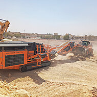 Prallbrecher R1100d im Einsatz in Saudi-Arabien